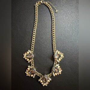 Express Elegant Gold and Silver Statement Necklace